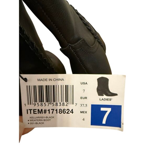 🟢Brand New DV Dolce Vita Kellar Western Pointed Toes Black Boots Size 7 - Picture 13 of 15